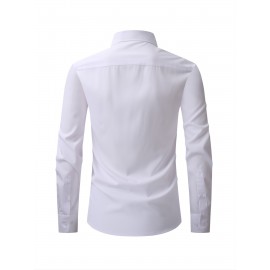 Men's Dress Shirt, Long Sleeve Button Down Lapel Slim Fit Classic Shirt For Business Best Sellers